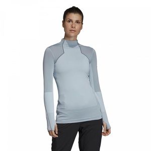 Adidas Terrex Seamless Knit Base Layer Long Sleeve Mock Neck Women’s Large
